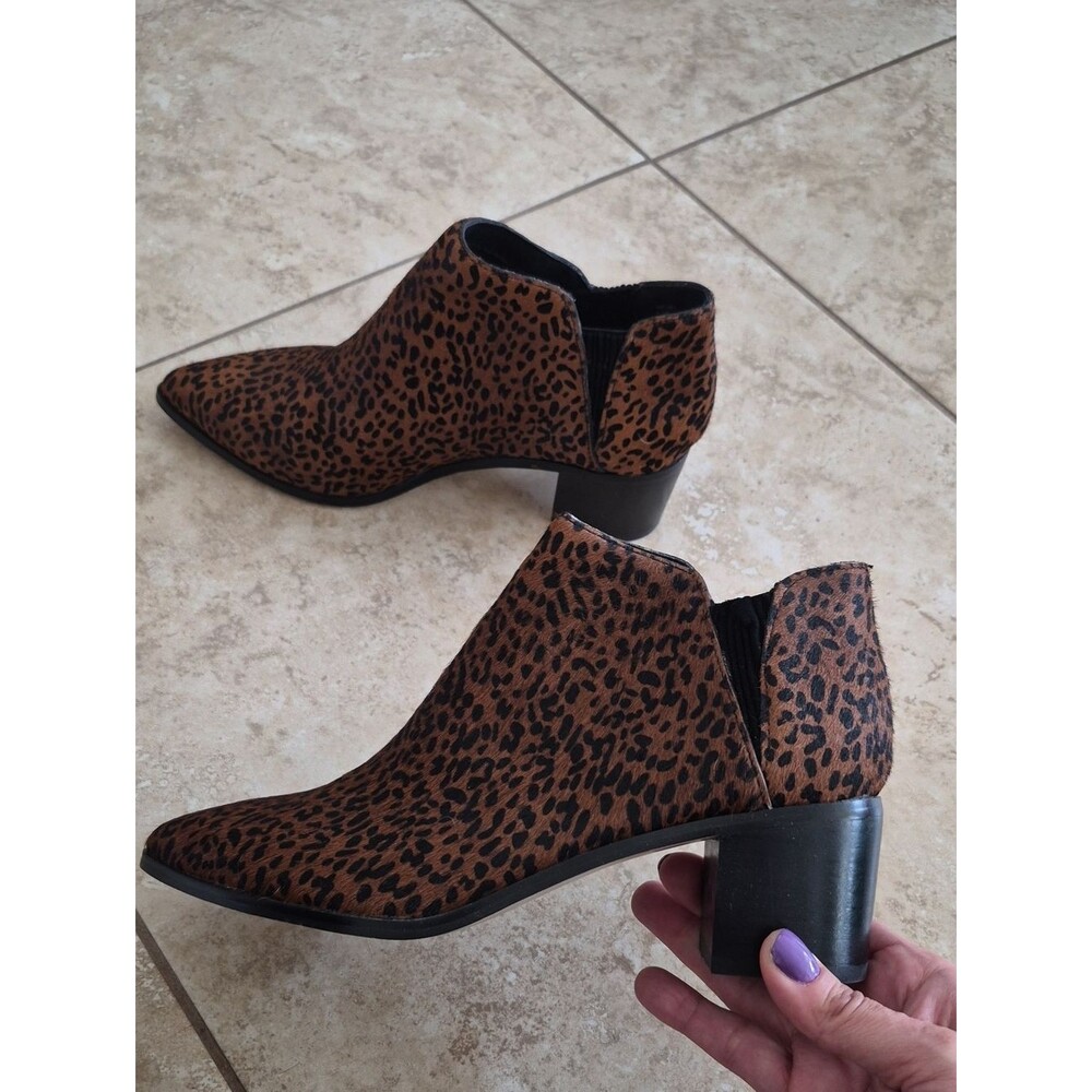 Sanctuary Revel, genuine  Calf hair/fur, Animal Print, Booties Sz 8.5